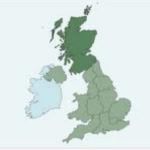 Scotland within UK map