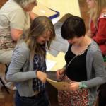 Students opening their A-Level results