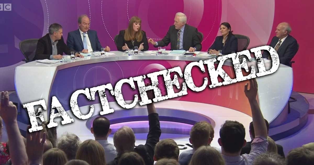 Bbc Question Time Factchecked Full Fact