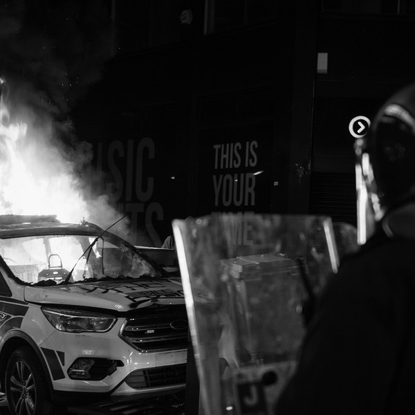 Burnt-out police car in Bristol protests was not fake