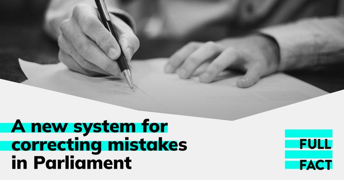 Ensuring honesty in public life needs a new system for correcting mistakes in Parliament