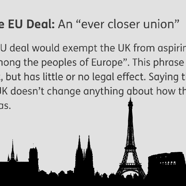 Explaining the EU deal: an "ever closer union"