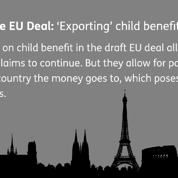 Explaining the EU deal: child benefit