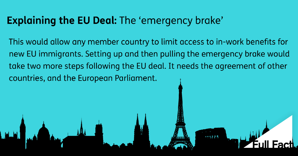 Explaining the EU deal the ‘emergency brake’ Full Fact