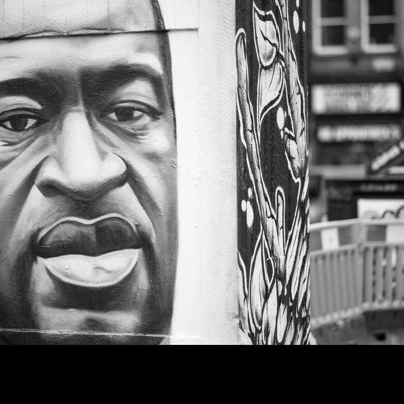 A George Floyd mural in Manchester was not chosen over a Lee Rigby memorial