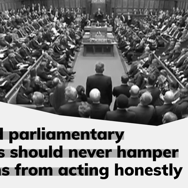Outdated parliamentary processes should never hamper politicians from acting honestly