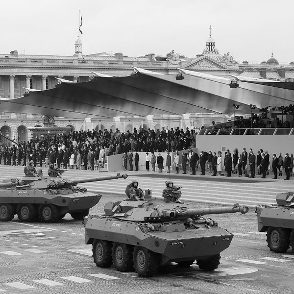 Tanks in Paris were almost certainly there for Bastille Day