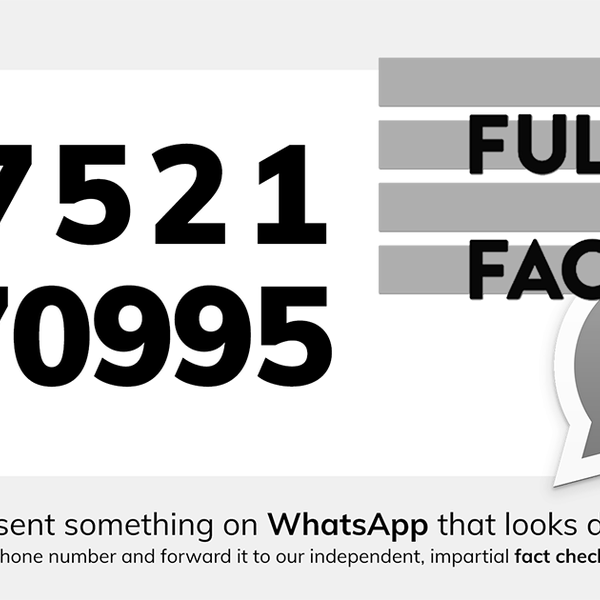 Full Fact launches a WhatsApp fact checking service in the UK