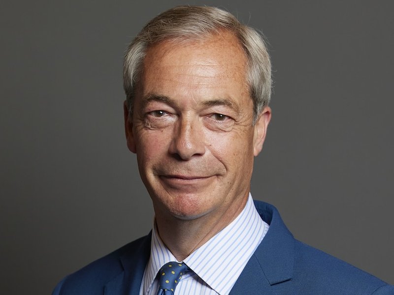 Official portrait of Nigel Farage MP