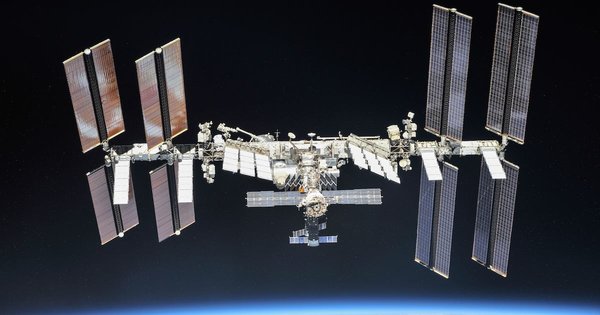 International Space Station from Soyuz MS-08 after undocking (4 October 2018)