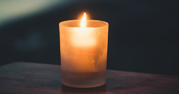 a single lit candle