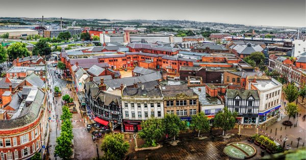 A view from Rotherham Minster.