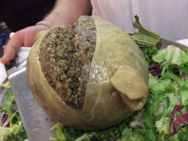 A picture of a large haggis.