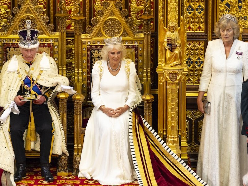 King Charles and Queen Camilla during the 2024 King's Speech