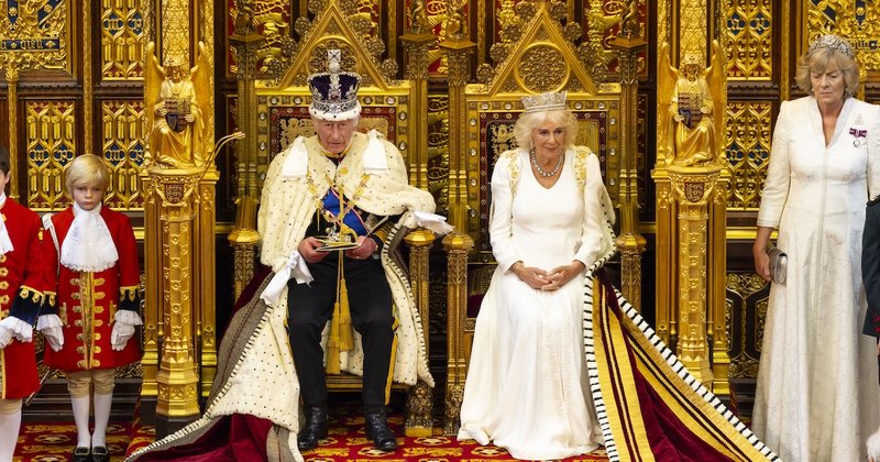 King Charles and Queen Camilla during the 2024 King's Speech