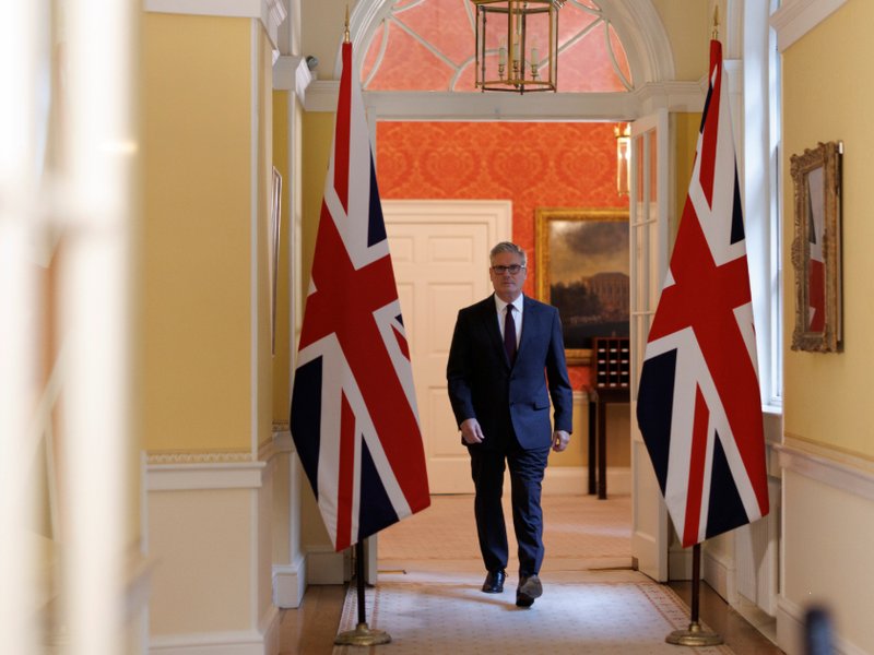 A photo of Sir Keir Starmer before he gave a statement on the recognition of Palestine from 10 Downing Street in September.