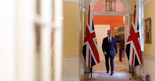 A photo of Sir Keir Starmer before he gave a statement on the recognition of Palestine from 10 Downing Street in September.