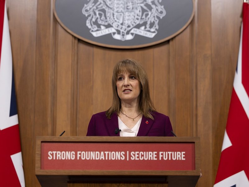 Chancellor Rachel Reeves speaking in a press conference ahead of the Budget.