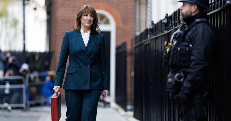 Rachel Reeves outside 11 Downing Street ahead of the Budget