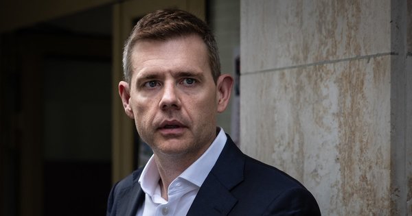 Reform UK candidate Matt Goodwin looks on as he prepares to address a press conference in Paris on June 16, 2026.