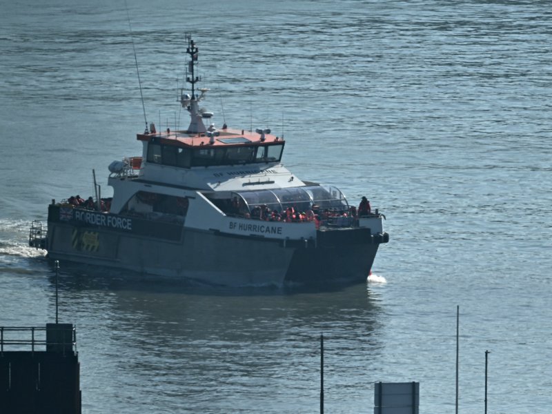 The UK Border Force vessel 'Hurricane'.