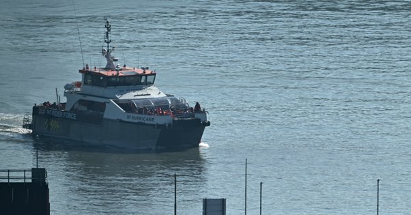 The UK Border Force vessel 'Hurricane'.