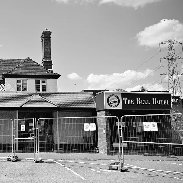 The outside of The Bell Hotel in Epping, Essex, which was at the centre of protests against the use of hotels to house asylum seekers.