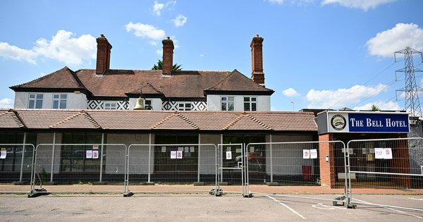 The outside of The Bell Hotel in Epping, Essex, which was at the centre of protests against the use of hotels to house asylum seekers.