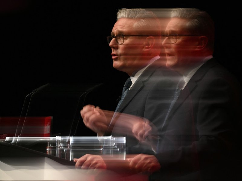 Keir Starmer addressing Labour Party Conference in 2025