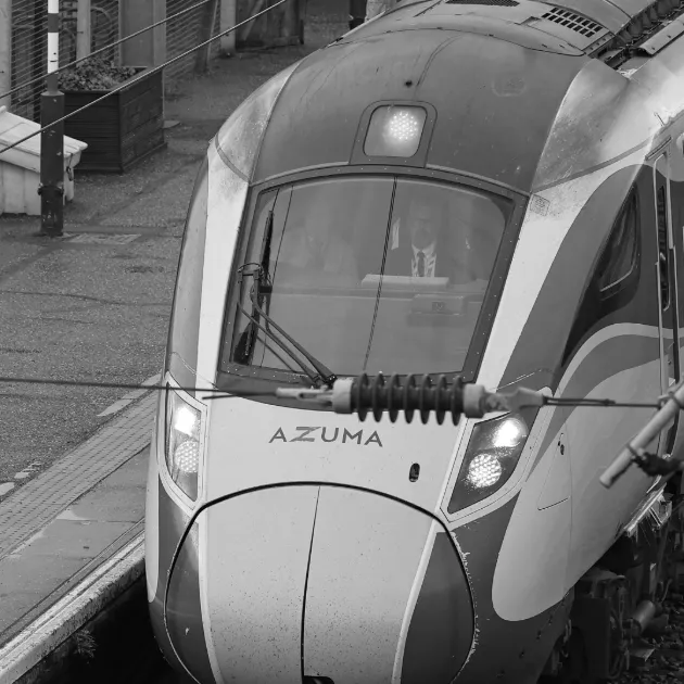 Drivers prepare to move the LNER Azuma train, on which a mass stabbing took place, away from the platform at Huntingdon Station on 3 November.