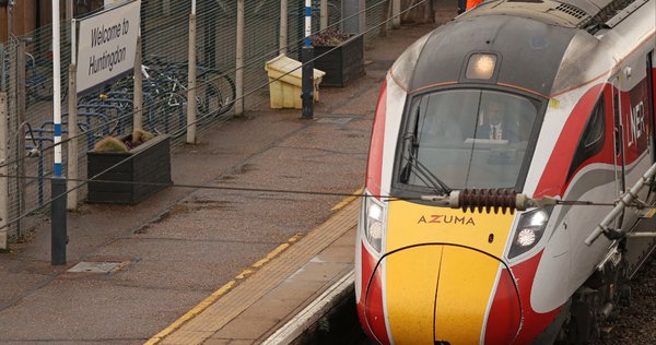 Drivers prepare to move the LNER Azuma train, on which a mass stabbing took place, away from the platform at Huntingdon Station on 3 November.