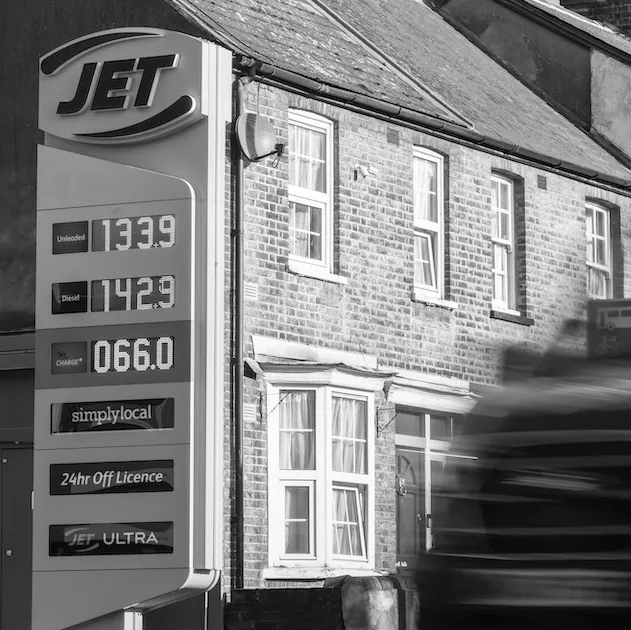 A petrol station in London