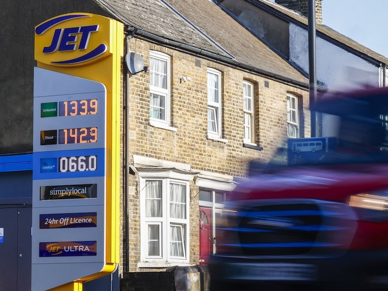 A petrol station in London