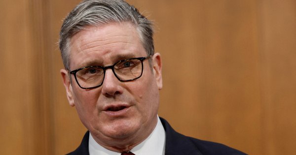 Prime Minister Sir Keir Starmer speaking to the media about the situation in the Middle East on 16 March.