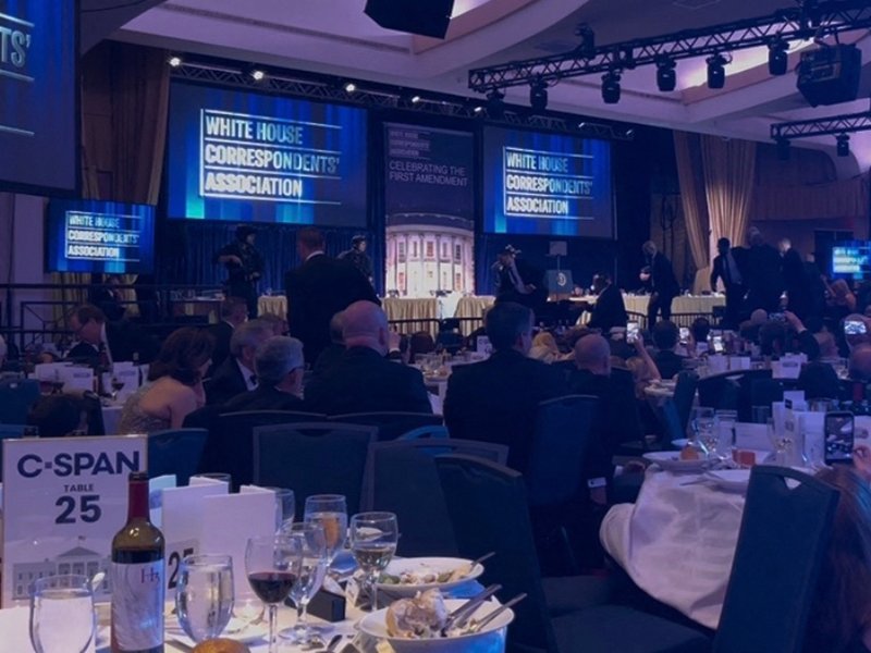 The White House Correspondents' dinner at the Washington Hilton in Washington, DC, on April 25, 2026.