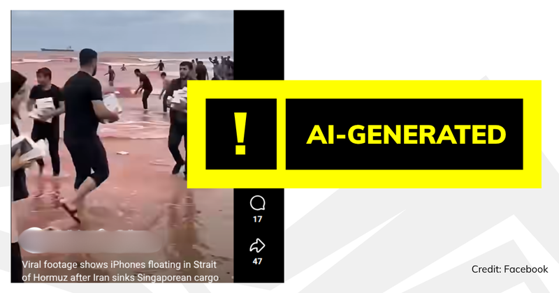 AI generated video floating iPhones DEBUNK