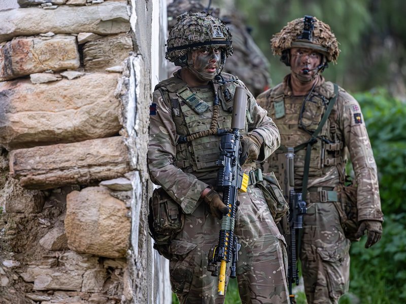 Two Grenadier Guards during a training exercise in Cyprus