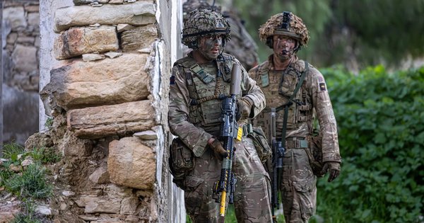Two Grenadier Guards during a training exercise in Cyprus