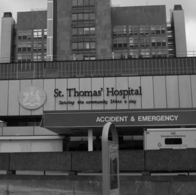 A picture of the A&E Department at St Thomas' Hospital, London.