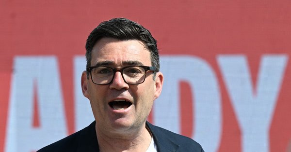Greater Manchester mayor Andy Burnham speaking during a campaign event in Makerfield.