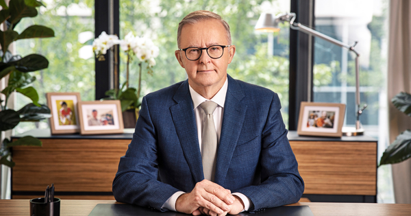 Official portrait of Australian Prime Minister Anthony Albanese