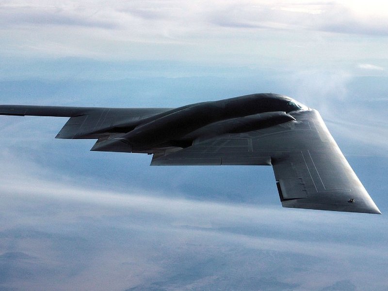 A US Air Force B-2 bomber in flight