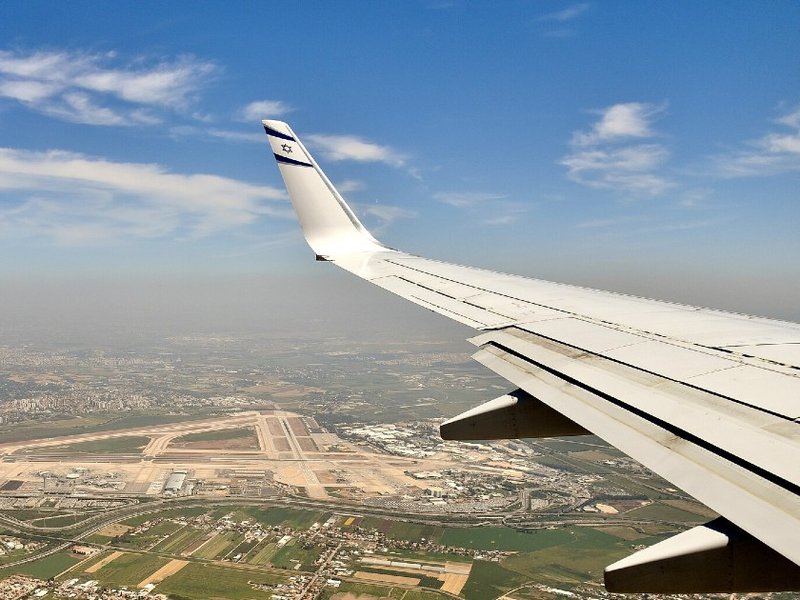An aerial view of Ben Gurion International Airport in Israel.