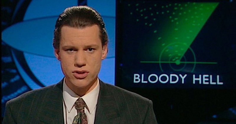A screenshot of (the other) Chris Morris in Brass Eye