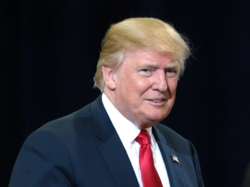 Donald Trump at a rally in 2016.