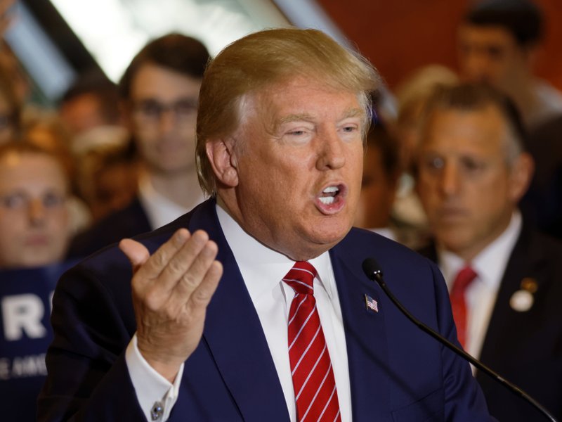 Donald Trump at an event in 2016.