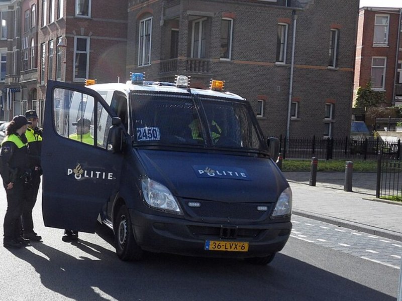 Dutch riot control team car at the 2014 Nuclear Security Summit at The Hague.