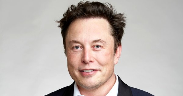 Portrait of Elon Musk on the Royal Society admissions day in London, July 2018