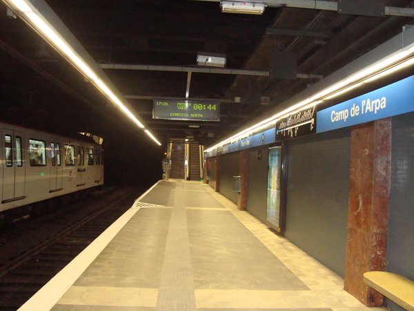 Image of Barcelona's Camp de l'Arpa metro station