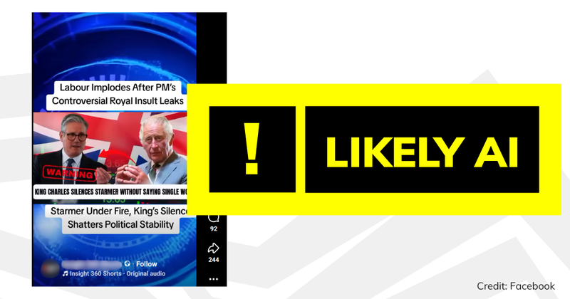 Debunk image of FB King Charles